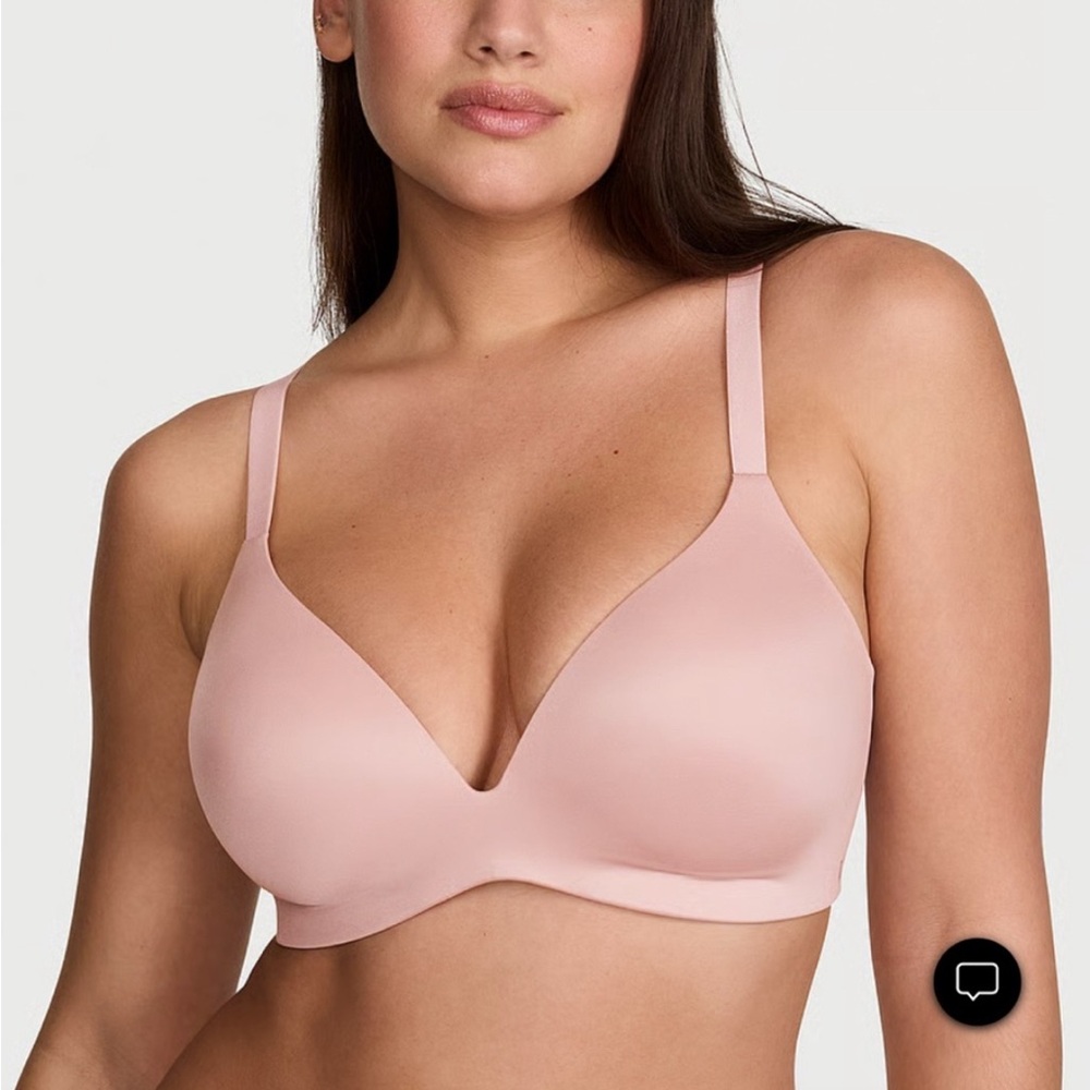 Victoria's Secret Rose 38 C Infinity Flex Lightly Lined Black Bra VS NWT
